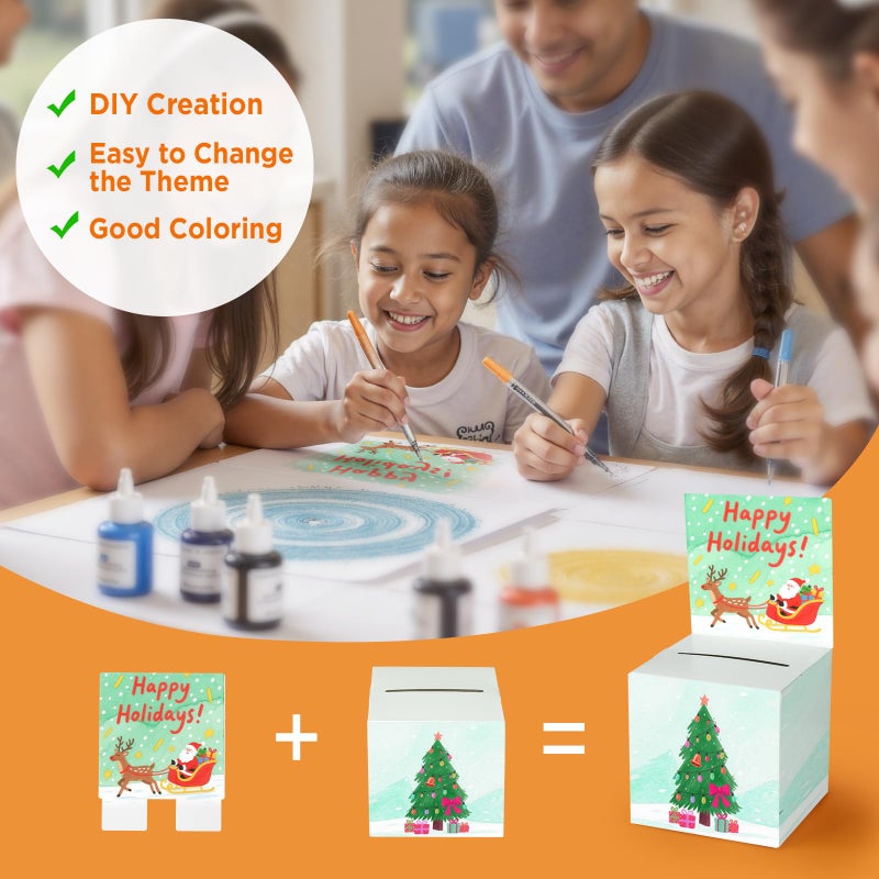 Ricalin 6-Pack Raffle Boxes with Slot, White Card Boxes Removable Header for Ballot, Donation, ticket, Suggestion, voting box & Events Use, Suitble for Fundraising & Collecting, 5.5" Cube - Image 5