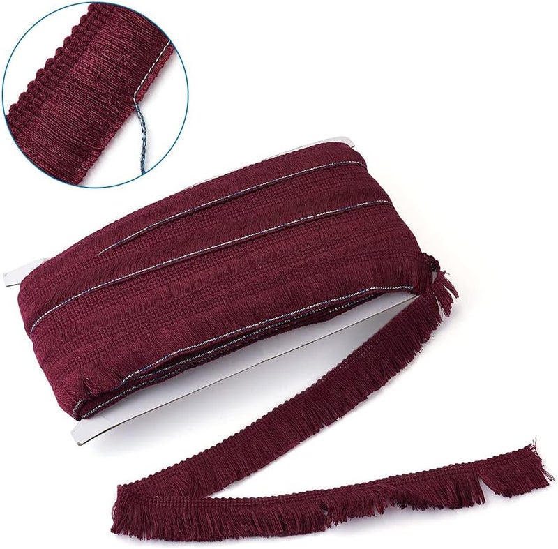 Mega Pet MegaPet Polyester Fringe Tassel Lace Ribbon Trims 1 Inch x 27 Yards Chainette Fringe Fibre Trim Coconut Brown for Sewing Quilting Lampshade Curtain Decoration - Image 4