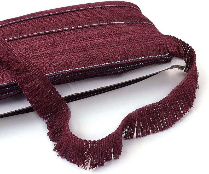Mega Pet MegaPet Polyester Fringe Tassel Lace Ribbon Trims 1 Inch x 27 Yards Chainette Fringe Fibre Trim Coconut Brown for Sewing Quilting Lampshade Curtain Decoration - Image 5
