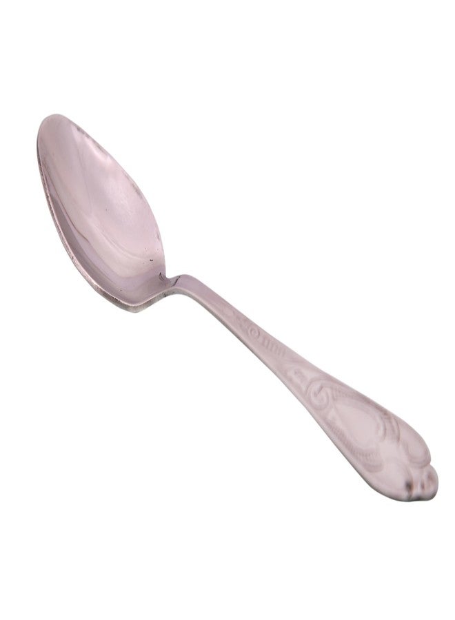 Dev Industries Stainless Steel 12 Piece Tea Spoon Set for Tea, Coffee, Sugar & Spices, Small Spoons, Silver, Length: 14 cm (17 Gauge) (Spoon_(Saphire_Design)_12pcs_Set, Medium) - Image 4