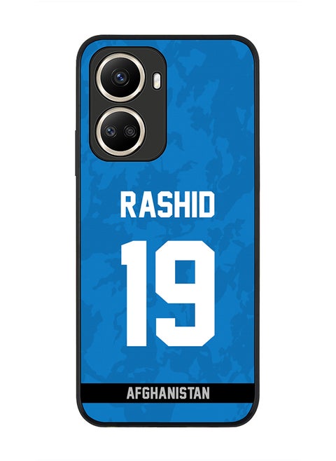 Rugged Black Edge Case for Huawei nova 10 SE, Slim fit Soft Case Flexible Rubber Edges Thin Cover - Player Name - Rashid Khan, Jersey Number- 19