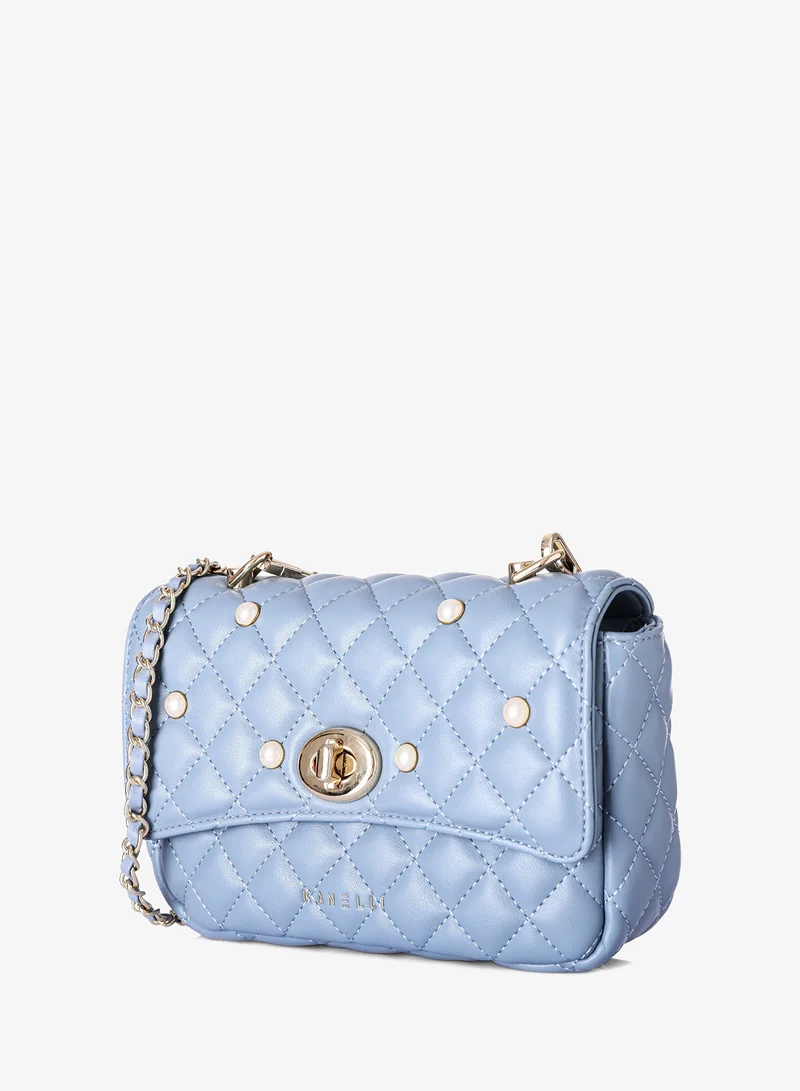 KANELLI Women's handbag from Kanelli, elegant shape New Collection  AAY2401001 Blue
