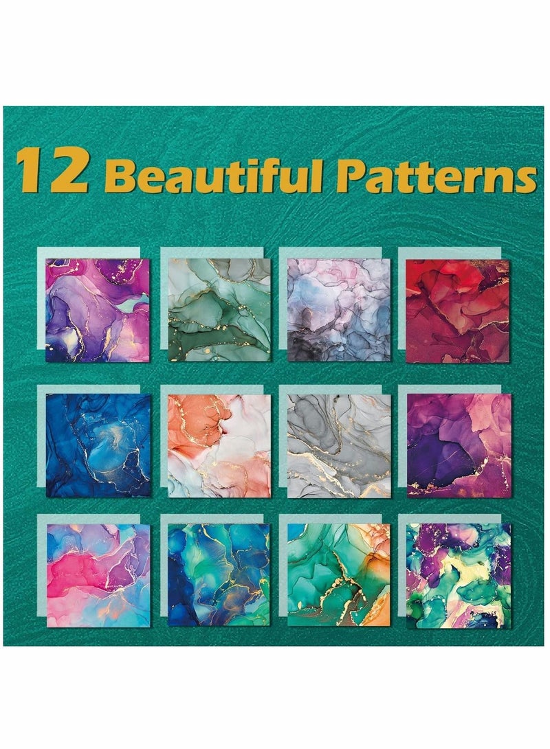24 Sheets Scrapbook Paper Set, 6*6in Cardstock Pads, Single Sided Decorative Craft for Order Scrap DIY Photo Albums, Writing, Card Making