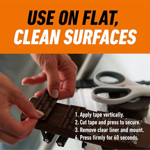 Gorilla Heavy Duty Double Sided Mounting Tape, Black Tape, 1" x 120" (Pack of 4) - Weatherproof for Indoor or Outdoor - Image 3