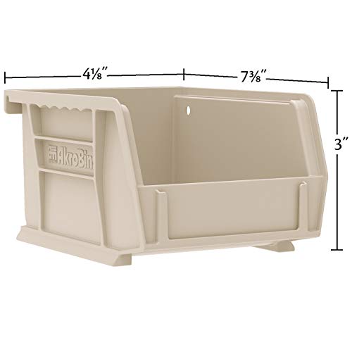 Akro-Mils 30220 AkroBins Plastic Storage Bins, Space-Saving Stackable Bins for Garage, Pantry, Craft Organization, 7-" x 4-" x 3-", Clear, 24-Pack - Image 2