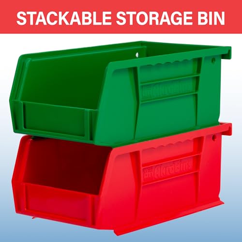 Akro-Mils 30220 AkroBins Plastic Storage Bins, Space-Saving Stackable Bins for Garage, Pantry, Craft Organization, 7-" x 4-" x 3-", Clear, 24-Pack - Image 4