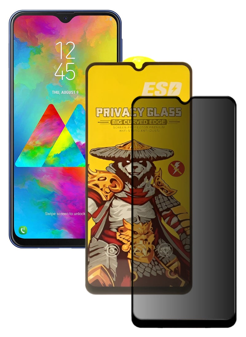 ESD Tempered Dustproof Privacy Glass Screen Protector Compatible For Samsung Galaxy M20 - Image 1