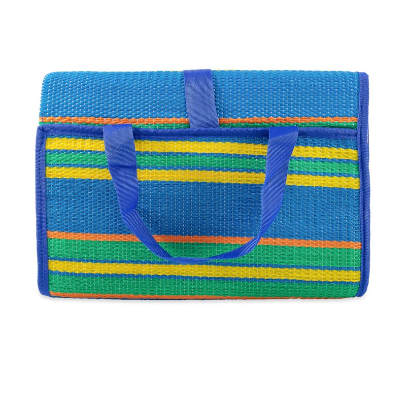 Camco Handy Mat with Strap Perfect for Picnics Beaches RV and Outings BlueGreen 60 x 78 42806