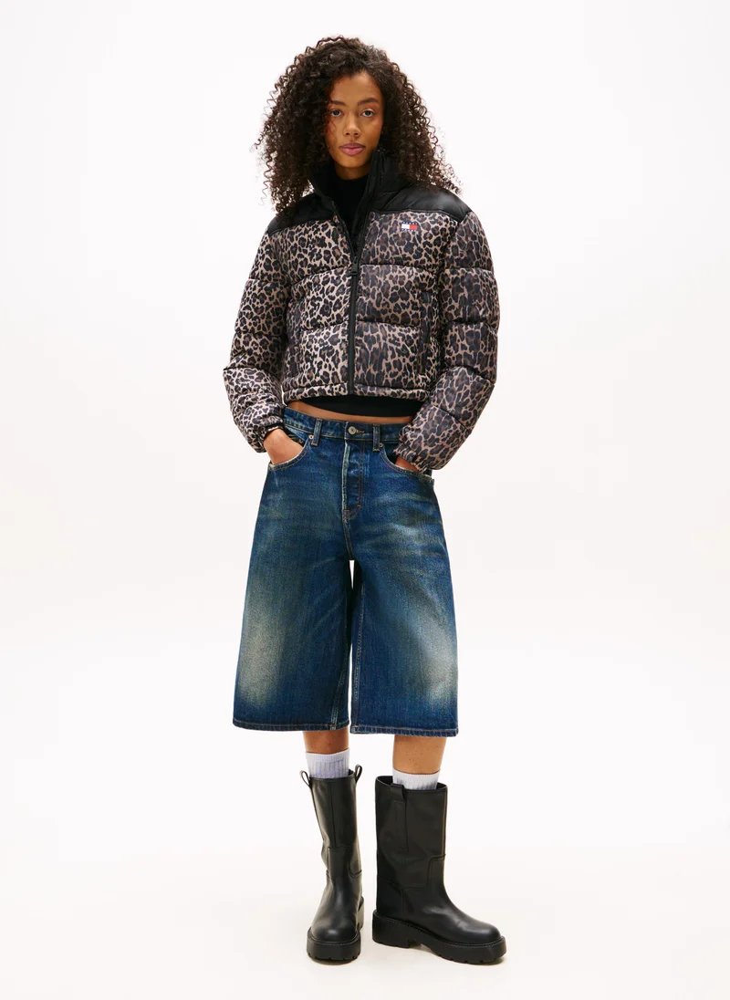 TOMMY JEANS Printed Cropped Puffer Jacket