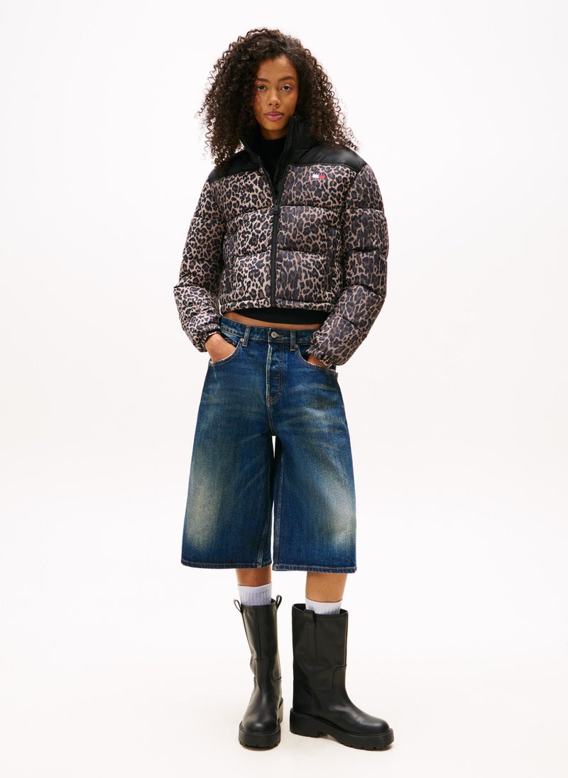 TOMMY JEANS Printed Cropped Puffer Jacket - Image 5
