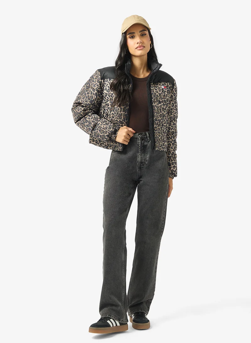 TOMMY JEANS Printed Cropped Puffer Jacket