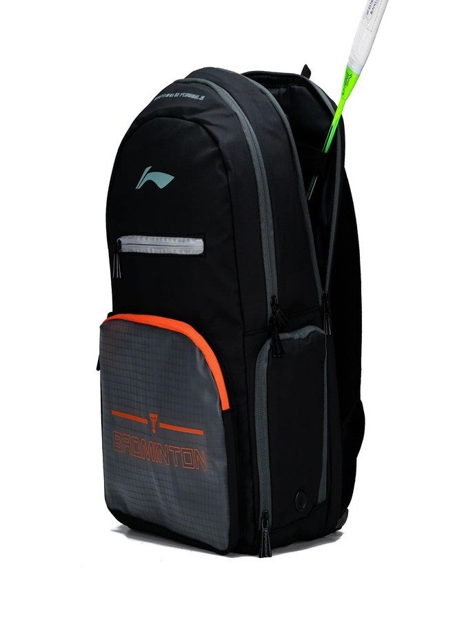 Li-Ning Motion Pro Badminton Backpack | Polyester Badminton Back Pack | Unisex - Men, Boys, Girls, Women | Perfect for Gym, Work, and Everyday Activities - Dark Grey - Image 3