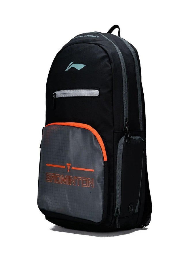Li-Ning Motion Pro Badminton Backpack | Polyester Badminton Back Pack | Unisex - Men, Boys, Girls, Women | Perfect for Gym, Work, and Everyday Activities - Dark Grey - Image 2