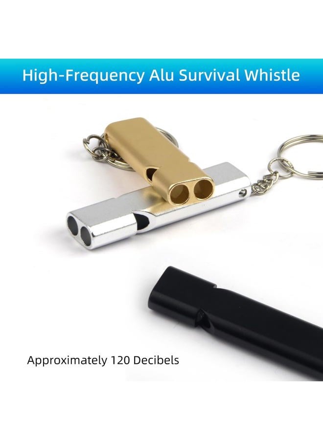 Pretwad 3Pair Hiking Whistle Safety Whistle, Premium Safety Emergency Whistle Survival Loud, High Pitch Whistle for Life Jacket, Double Tubes Safety Whistle, Emergency Whistle for Outdoor Hiking - Image 3