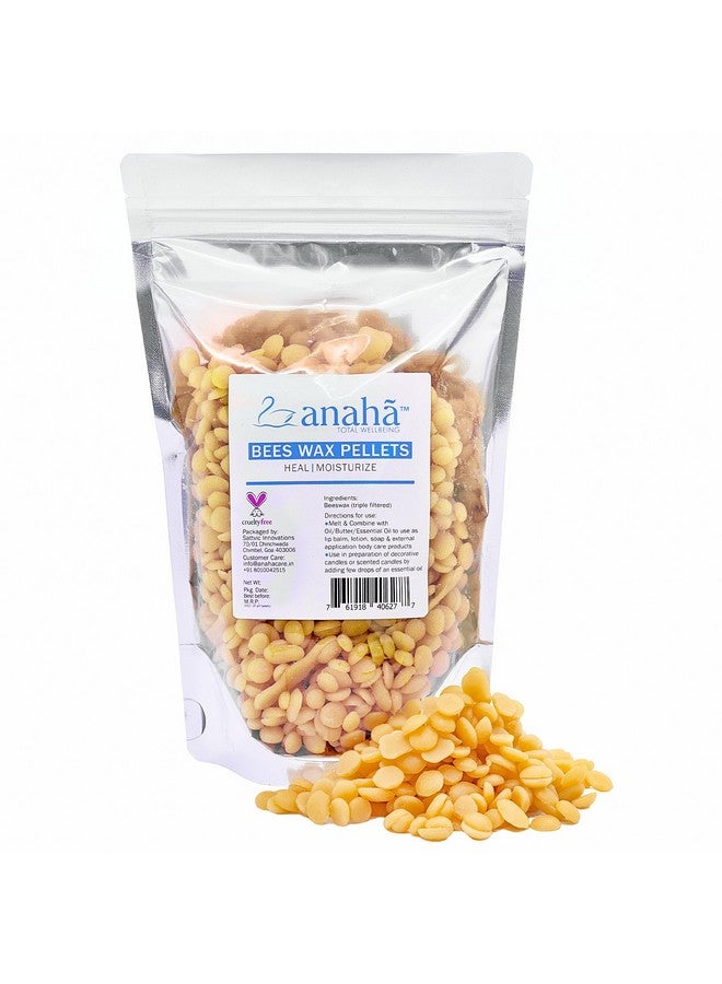 Anaha Anaha Yellow Beeswax Pellets (200 g) | Triple Filtered, 100% Pure & Cosmetic-Grade | Beeswax for Lip Balm, Lotions, Candles, Soaps, and Body Care Products  - Image 1