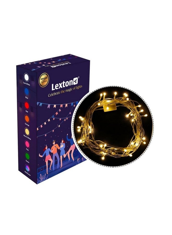 Lexton Led String Light Plug Sourced 11 Meter, 40 High Pixel LED, 8MM Led Bulb, Suitable for Indoor & Outdoor Decorations, Diwali, Christmas, Wedding, Party, (Ultra Warm White, Pack of 1) - Image 1