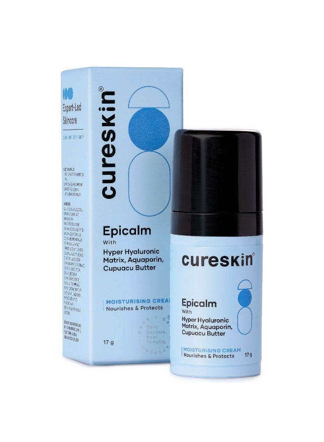 Cureskin Epicalm Moisturising Cream with Hyper Hyaluronic Matrix, Aquaporin and Cupuacu Butter, 17 g (Pack of 1) - Image 1