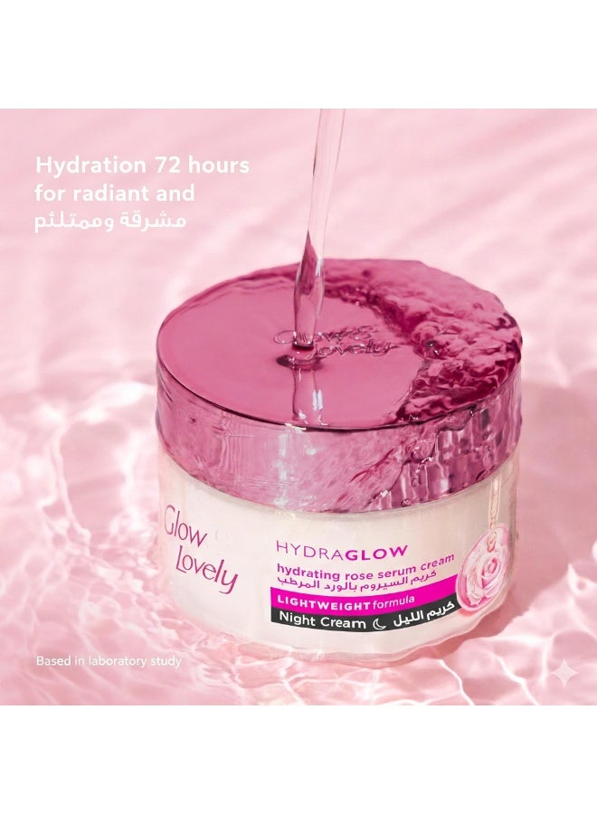 Glow & Lovely Hydraglow Hydrating Rose Serum Night Cream Lightweight 50G - Image 5