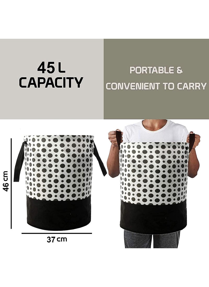 Perpetual Perpetual Laundry Basket For Clothes Waterproof Non Woven Cloth Bag For Storage Clothes Flodable Laundry Bag Basket With Handle 45 Liter set of2  - Image 5