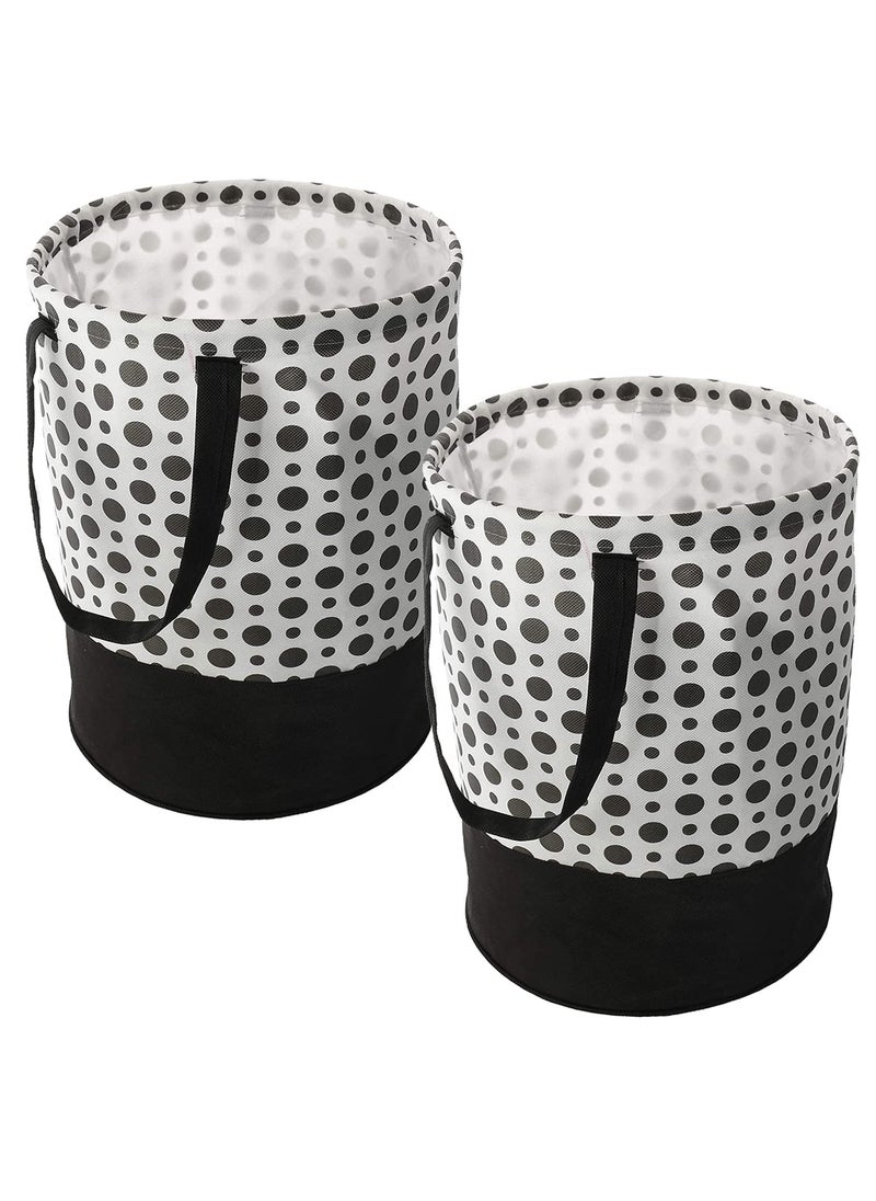 Perpetual Perpetual Laundry Basket For Clothes Waterproof Non Woven Cloth Bag For Storage Clothes Flodable Laundry Bag Basket With Handle 45 Liter set of2  - Image 1