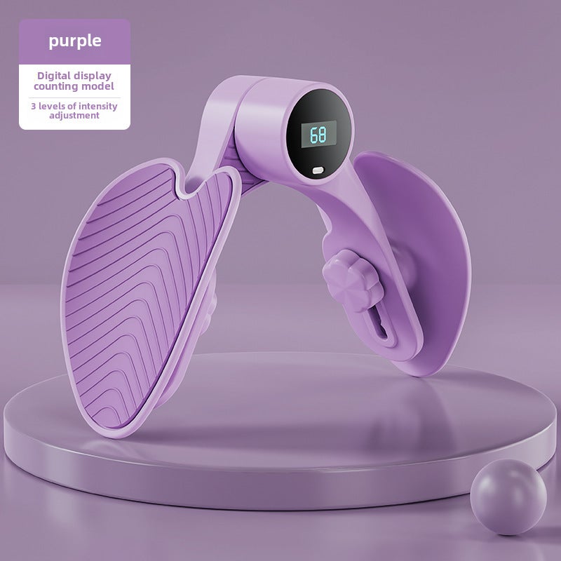 Generic Multifunctional Pelvic Floor Trainer Postpartum Leg Toner Digital-purple 