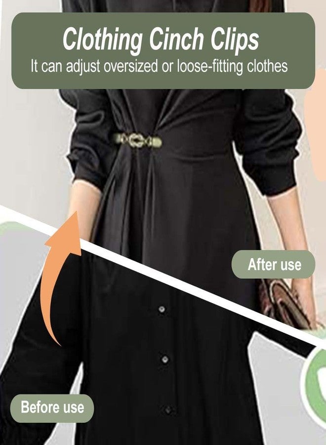 BCNJEPIN 4PCS Waist Adjustable Clips for Women, Adjustable Clothing Clips for Shirt Collar and Pant Waist, Versatile and Secure Durable Fabric Clamps for Sweaters, Shawls, and Dresses, Sweater Clip - Image 5