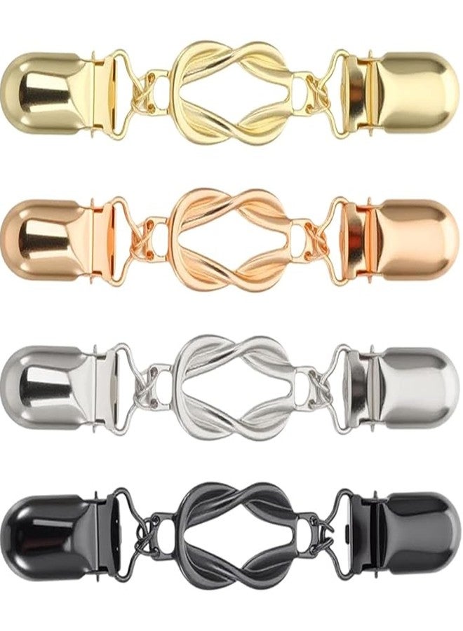 BCNJEPIN 4PCS Waist Adjustable Clips for Women, Adjustable Clothing Clips for Shirt Collar and Pant Waist, Versatile and Secure Durable Fabric Clamps for Sweaters, Shawls, and Dresses, Sweater Clip - Image 1