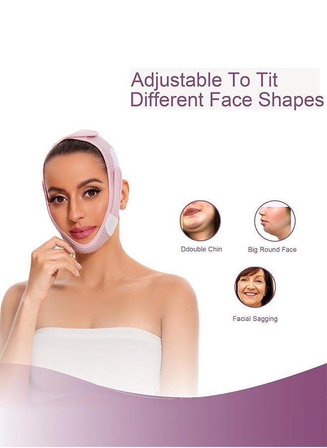 Sweet Life - Double Chin Reducer Double Chin Eliminator V Line Lifting Mask Chin Strap for Double Chin for Women Double Chin Strap Face Slimming V Shaped Belt Reusable Facial Slimmer Shaper For Women and Men - Image 1