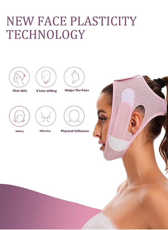Sweet Life - Double Chin Reducer Double Chin Eliminator V Line Lifting Mask Chin Strap for Double Chin for Women Double Chin Strap Face Slimming V Shaped Belt Reusable Facial Slimmer Shaper For Women and Men - Image 1