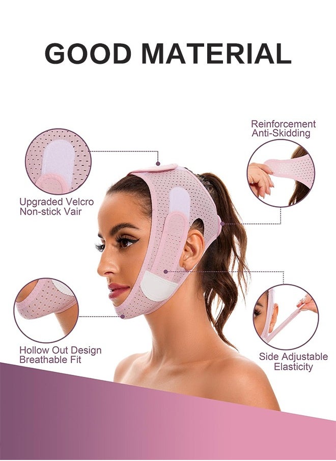 Sweet Life - Double Chin Reducer Double Chin Eliminator V Line Lifting Mask Chin Strap for Double Chin for Women Double Chin Strap Face Slimming V Shaped Belt Reusable Facial Slimmer Shaper For Women and Men - Image 1