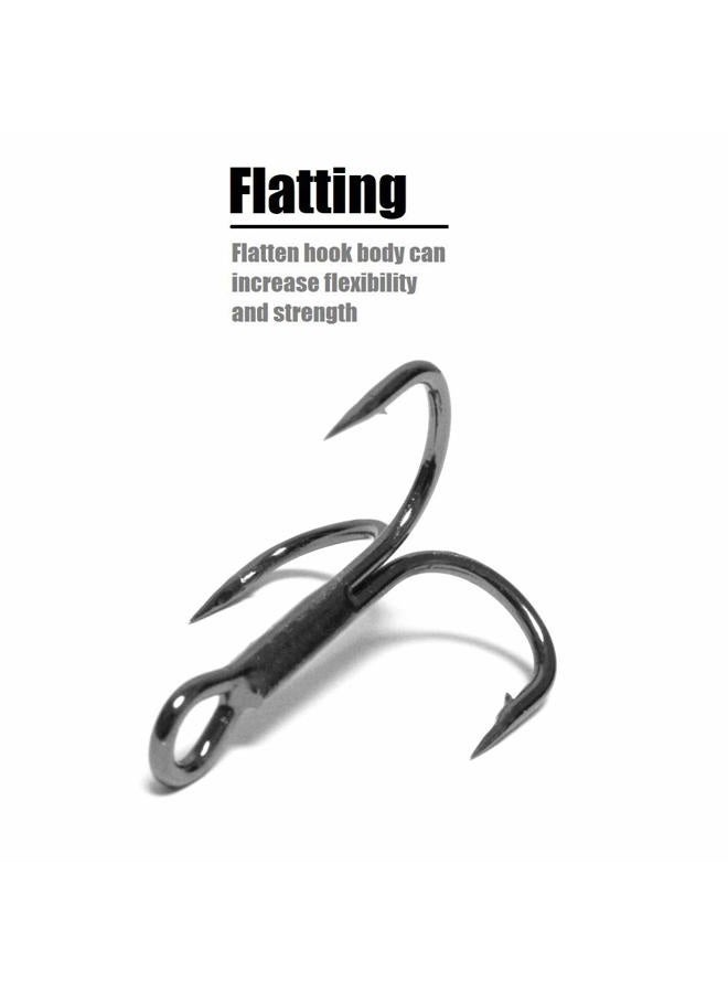 wLure Fishing Hooks Treble Hooks for Hook Upgrade Cutting Blade 4X Strong Short Shank Black Nickle FH31HP60#6 - Image 4