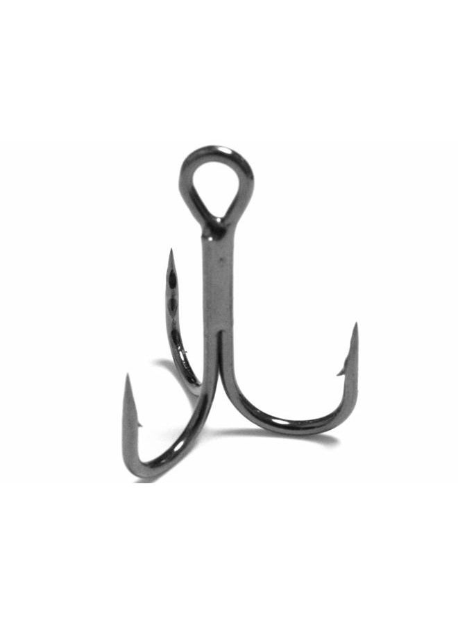 wLure Fishing Hooks Treble Hooks for Hook Upgrade Cutting Blade 4X Strong Short Shank Black Nickle FH31HP60#6 - Image 1