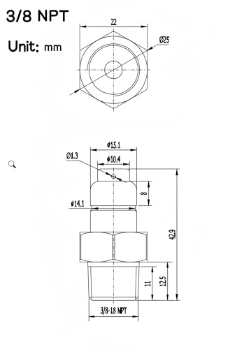 KBZ Thermal Relief Valve 3/8" NPT for Pressure Washer Pump - Image 3