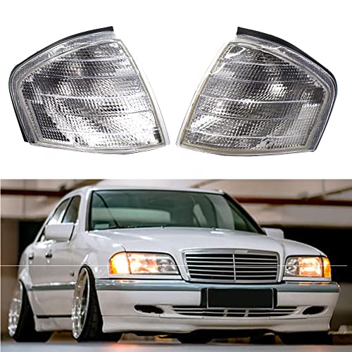 TOTMOX Corner Light Shell, Corner Light Housing Turn Signal Lights Shells Amber Lens/Clear Lens, Compatible with Mercedes-Benz C Class W202 1994-2000 - Image 2