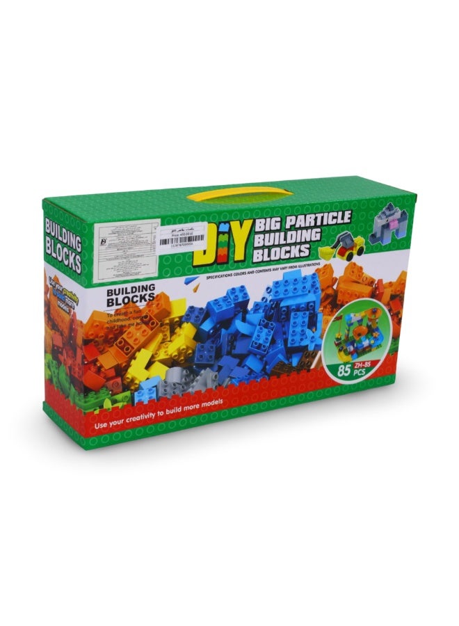 مجموعة مكعبات بناء كبيرة الحجم يمكنك تركيبها بنفسك - 85 قطعة - Image 1