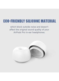 Generic 6 Pairs Ear Tips Replacement Compatible for Airpods Pro, Portable Silica Gel Anti Slip Reducing Noise in Ear Eartips With Storage Box, 3 Sizes Silicone Ear Tips (White)  - Image 3
