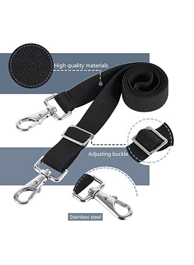 GAITWIN Premium Horse Blanket Sheet Leg StrapsReplacement Stretchy Belly Strap with Double Swivel Snaps, Adjustable Length from 24 to 42 Inch (2 Pcs) (4 Pcs) - Image 3
