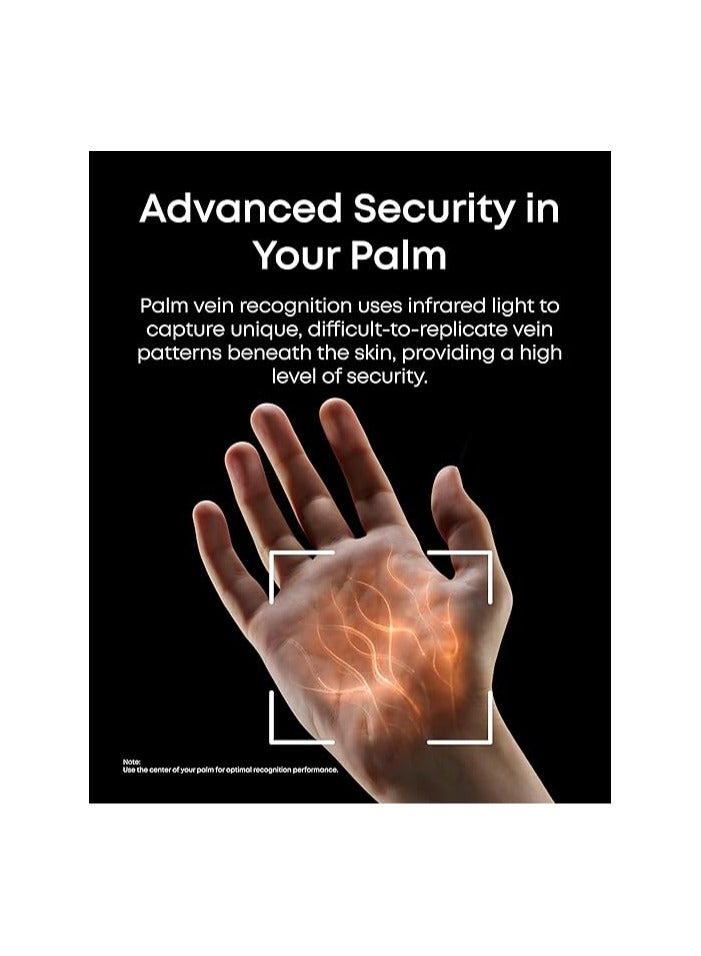 إيوفي قفل الباب الذكي Eufy FamiLock S3 Max مع التعرف على أوردة الكف – دخول بدون مفتاح، ‎3 في 1: لوحة مفاتيح Wi-Fi + كاميرا 2K HDR + جرس باب، معيار ANSI/BHMA درجة 1، شاشة فيديو للقفل الخلفي - Image 2