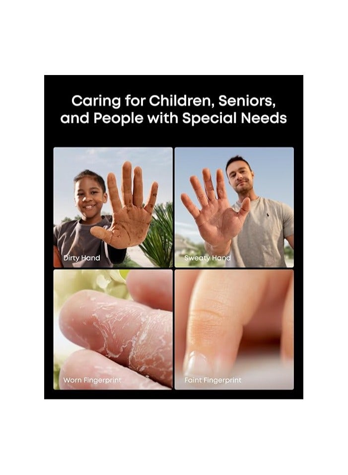 إيوفي قفل الباب الذكي Eufy FamiLock S3 Max مع التعرف على أوردة الكف – دخول بدون مفتاح، ‎3 في 1: لوحة مفاتيح Wi-Fi + كاميرا 2K HDR + جرس باب، معيار ANSI/BHMA درجة 1، شاشة فيديو للقفل الخلفي - Image 3