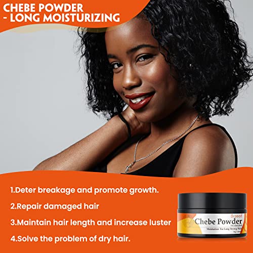 Brzeaf Chebe Powder for Hair Growth, Super Moisturizing & Hair Deep Conditioning, Chebe Hair Powder for All Hair Types - Image 4