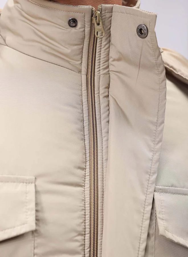 شركة المرآب الهندية Men Slim Fit Solid Puffer Jackets