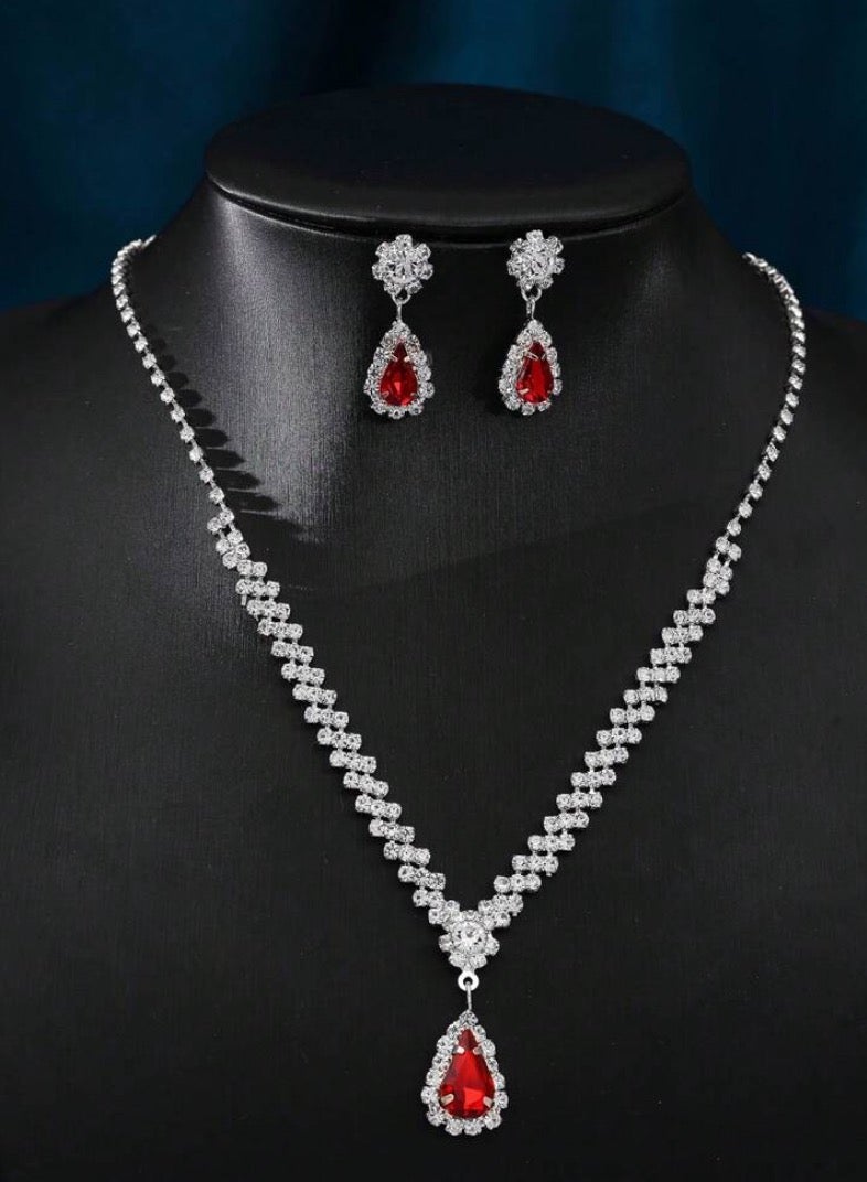 JewelryPalace Amazing Trendy Women's Zirconia Necklace And Earrings Jewellery Set - Image 4