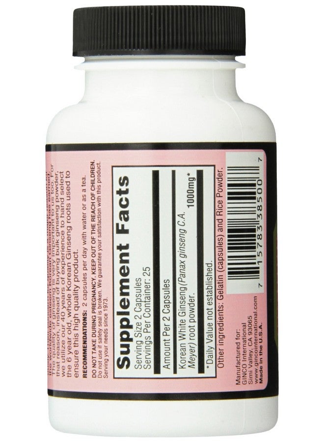 Imperial Elixir Korean White Ginseng, 500 Mg, 50 Count - Image 3