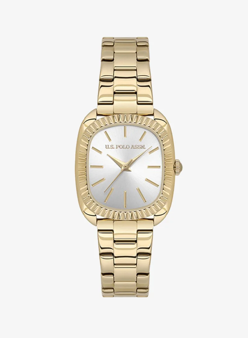 U.S. Polo Assn. New Stainless Steel Bracelet Quartz Analog Watch for Women, 28mm