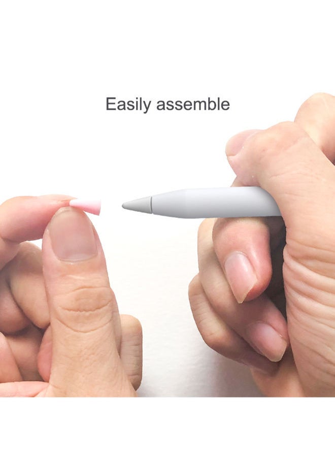 NIBEMINENT 8-Piece Silicone Replacement Stylus Pen Case Pink  - Image 3