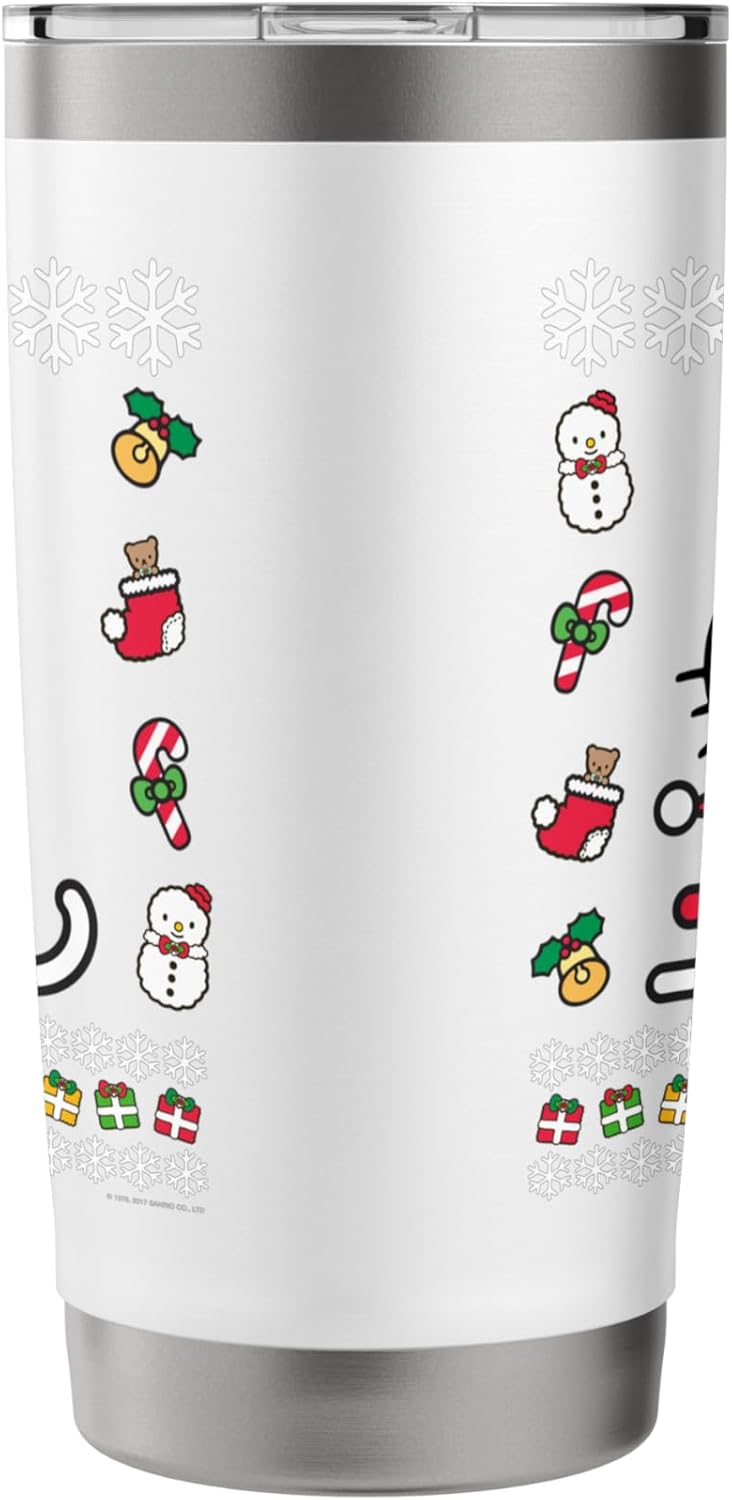 Hello Kitty Hello Kitty Ugly Christmas Sweater Shirt Stainless Steel Insulated Tumbler  - Image 4