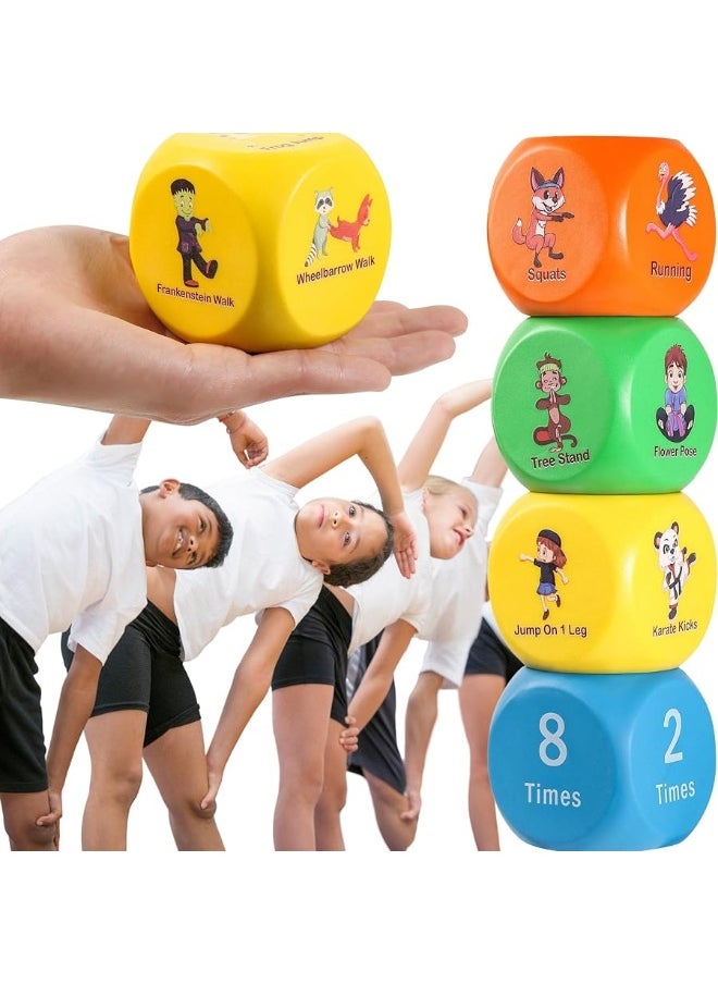BETTERLINE Fun Fitness Dice for Kids - Children's Workout Dice and Yoga Dice Set - Fitness Exercise Dice Game with Kids Yoga Poses - Childrens Foam Exercise Dice, Great Kids Exercise Equipment - Kids Ages 3+  - Image 5