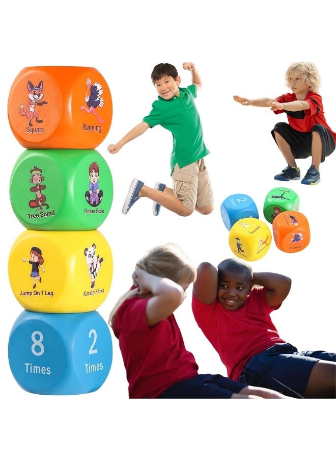 BETTERLINE Fun Fitness Dice for Kids - Children's Workout Dice and Yoga Dice Set - Fitness Exercise Dice Game with Kids Yoga Poses - Childrens Foam Exercise Dice, Great Kids Exercise Equipment - Kids Ages 3+  - Image 3