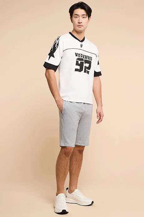 أر أند بي Solid Shorts with Drawstring Waist