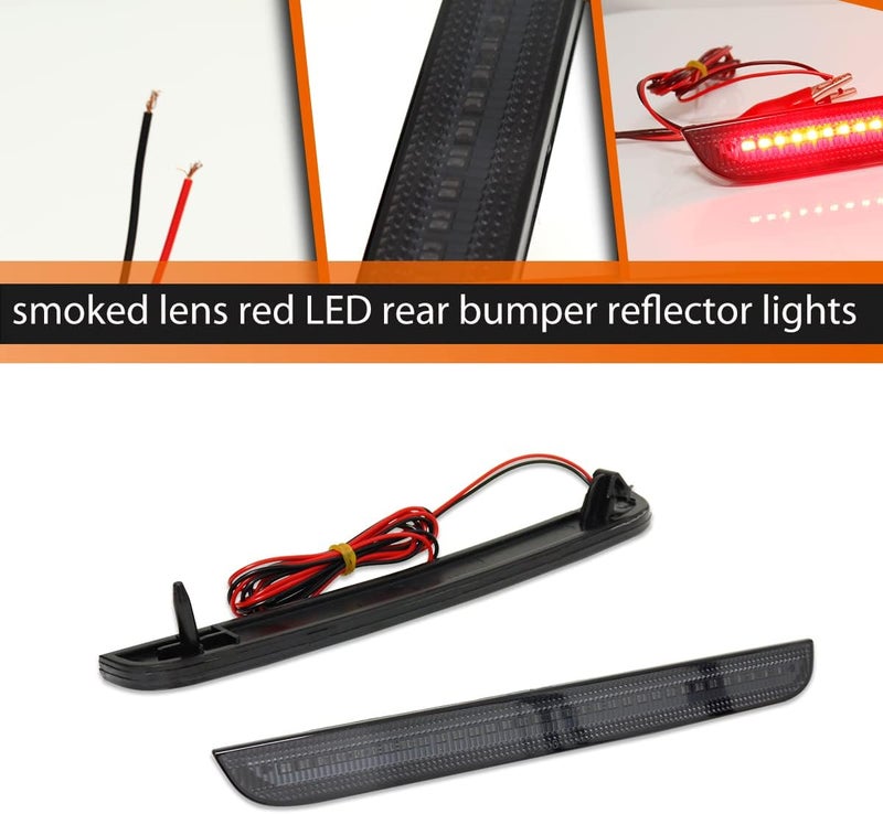ADIIL Smoked Lens Tail Brake Running Lamps Red LED Reflector Light Kit for 2015-2022 Dodge Challenger - Image 3